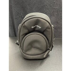 Sony Black Ballistic Nylon Padded Camera Case Belt Loop Compact Travel Bag